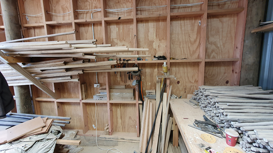 Thatch Liggering Production In My Old Workshop